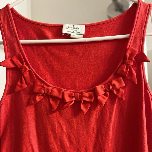 Kate Spade Red Top with Bows - Picture 3 of 6